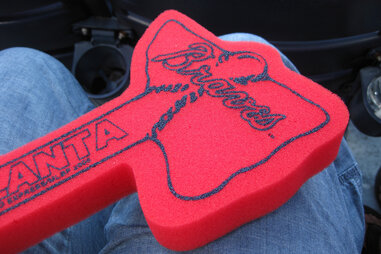 Braves foam finger