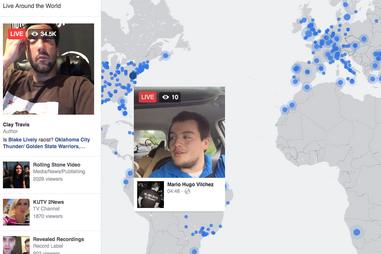 People Driving on Facebook Live