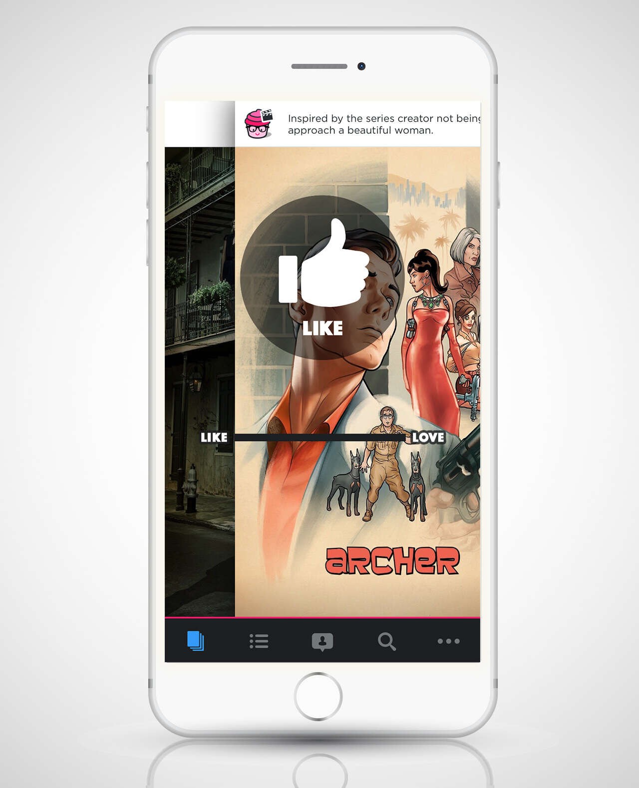 screenshot of mightytv app on iphone 6