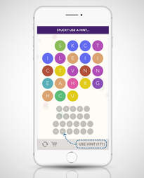 screenshot of WordBubbles app on iphone 6