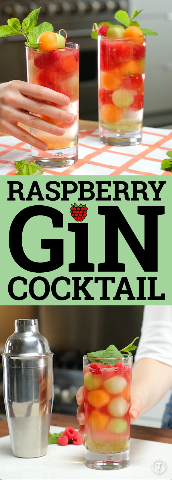 How to Make a Raspberry Gin Melon Ball Drink Recipe Thrillist