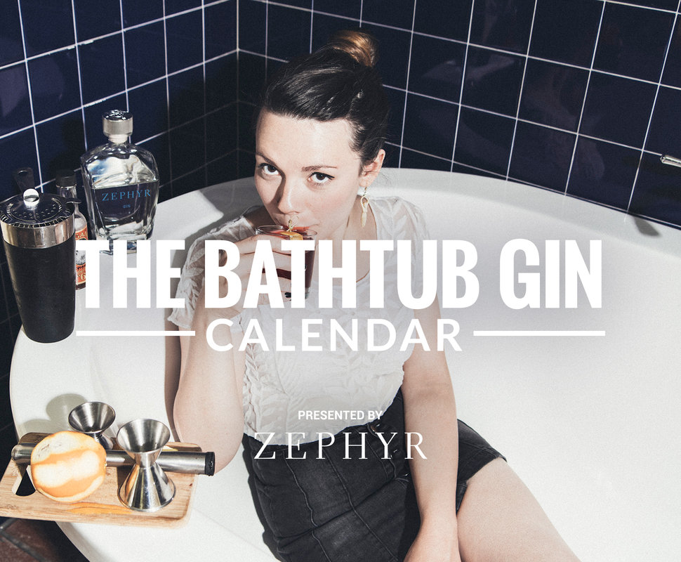 The Zephyr Gin And Thrillist Bathtub Calendar Photo Shane Mccauley Hair Makeup Michael Thomas