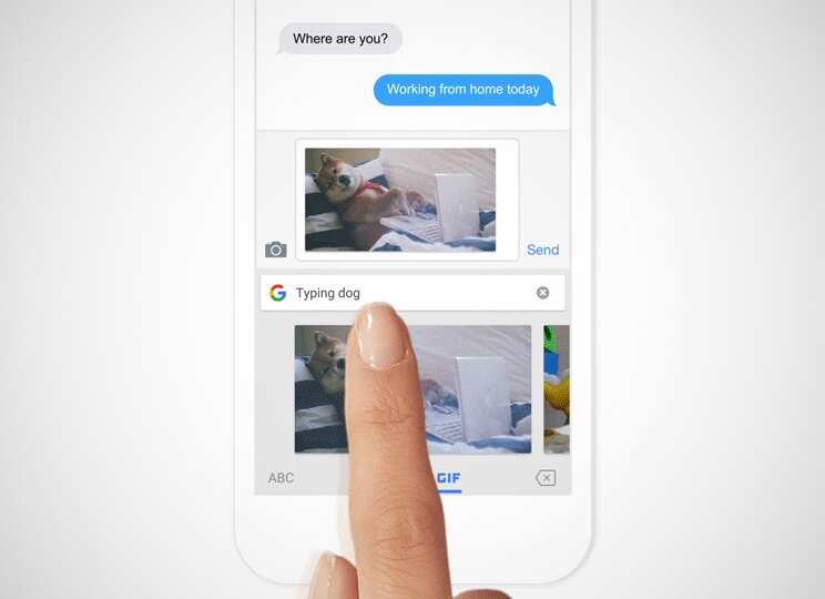 screenshot of gboard on iphone 6