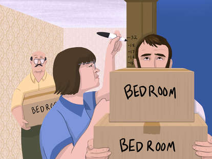 illustration of moving in with parents