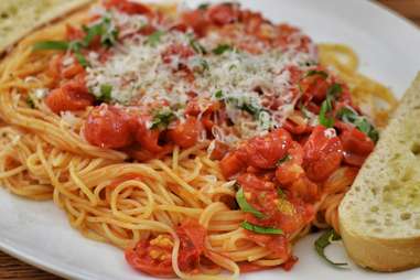 pasta with cherry tomatoes and parmesan cheese