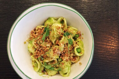 spring orecchiette with pesto