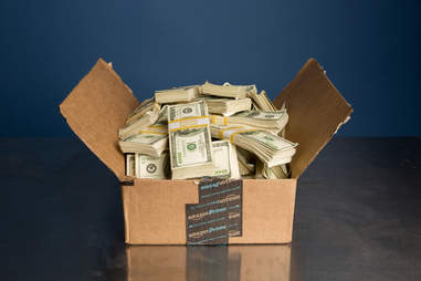 amazon prime box filled with money