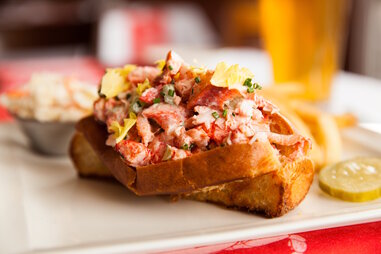 Lobster roll from Shaw’s Crab House
