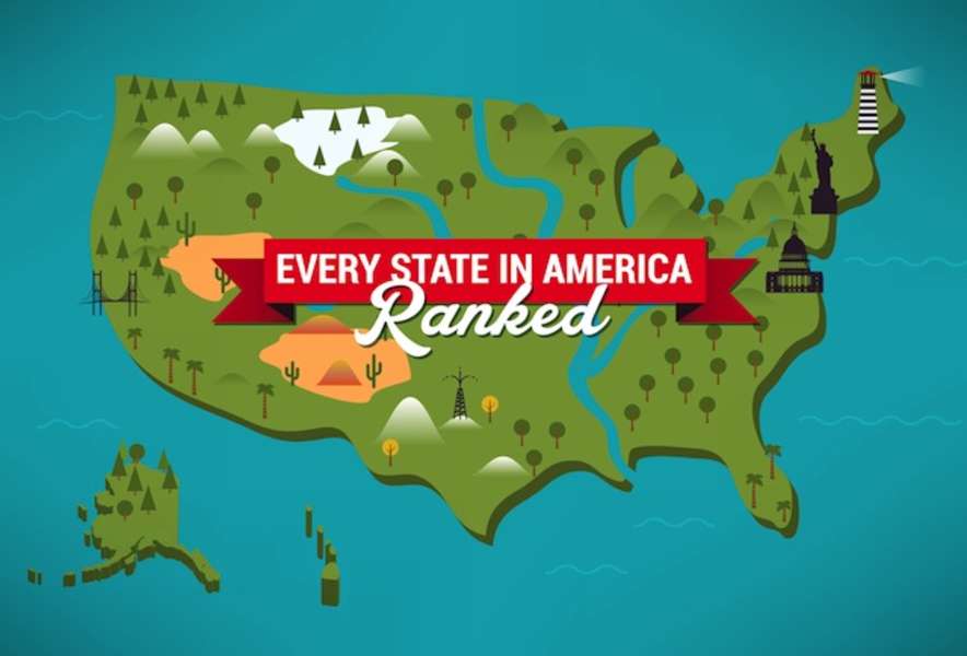 Ranking All 50 USA States From Best to Worst Best State In America