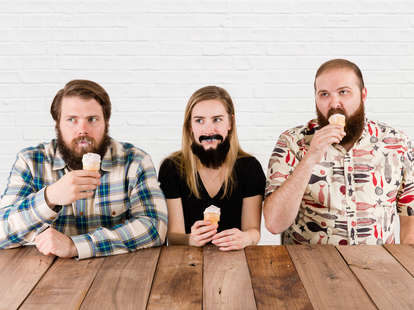 ice cream with a beard