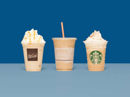 Which coffee chain drink has as much sugar as 2 cups of ice cream