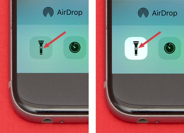 flashlight icon on iphone 6s