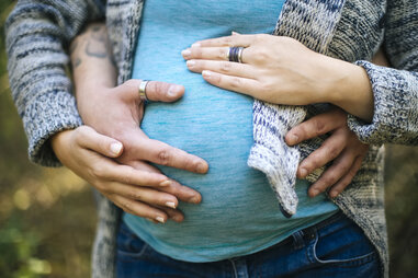 pregnant woman and husband