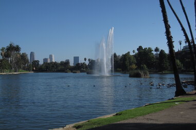 Echo Park Lake in L.A.