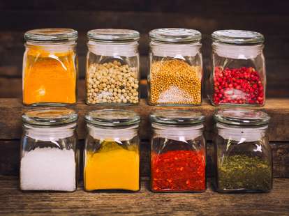 spices in jars