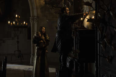Hannah Murray as Gilly and John Bradley Samwell Tarly at Horn Hill
