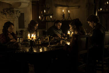 Samantha Spiro as Melessa Tarly, Freddie Stroma as Dickon Tarly, Rebecca Benson as Talla Tarly