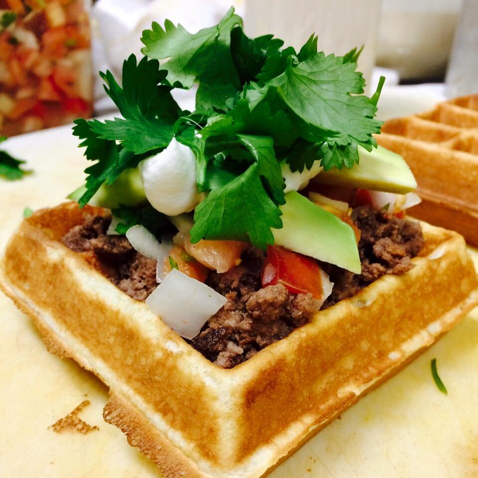 Waffle-based food item at Fud at Salud