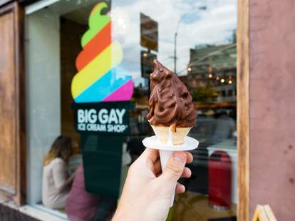 big gay ice cream and sign