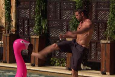 chad kicks flamingo on bachelorette