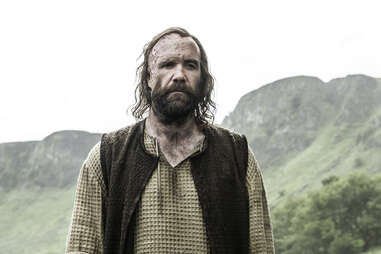 Rory McCann rejoins Game of Thrones as Sandor Clegane, the Hound, who is revealed to be alive