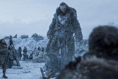 Wun-Wun, the giant, sides with Jon Snow and the Wildlings