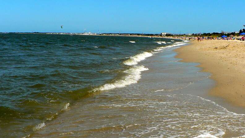 The beach in Lewes