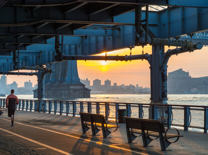 Central Park reservoir running loop