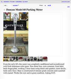 A Craigslist advertisement for a parking meter.