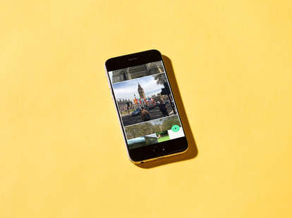 iphone on yellow backdrop with motion stills screenshot