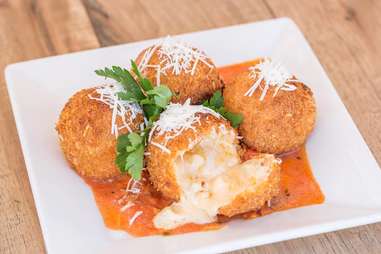 fried macaroni and cheese at Cheesecake Factory