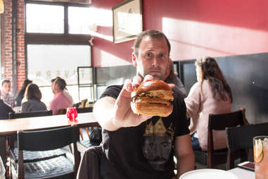 Kevin Holding Burger