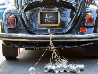 just married crowd funded wedding