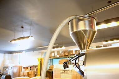 Loading step in coffee roasting process