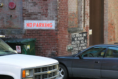 No parking sign Boston Massachusetts