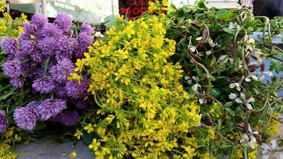 Edible flowers at the 79th st market