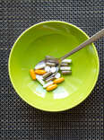 A bowl of vitamins