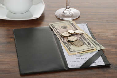 Cash Check at a restaurant 