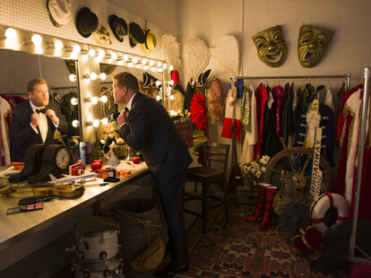 James Corden gets ready to host the Tony Awards