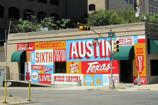 Austin Sixth Street sign