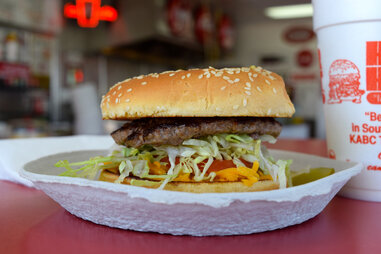 Burger at Hamburger Habit