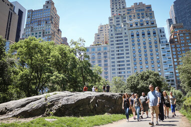 Tourists in Central Park