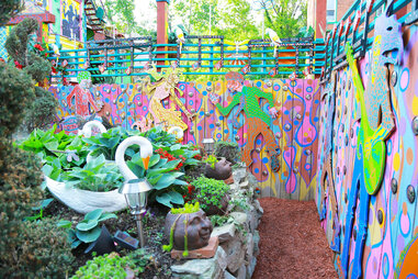 Backyard decoration at Randyland