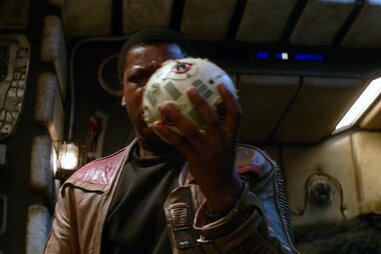 finn lightsaber training ball force awakens