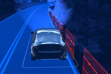 Volvo's lane sensing technology doesn't need stripes to function