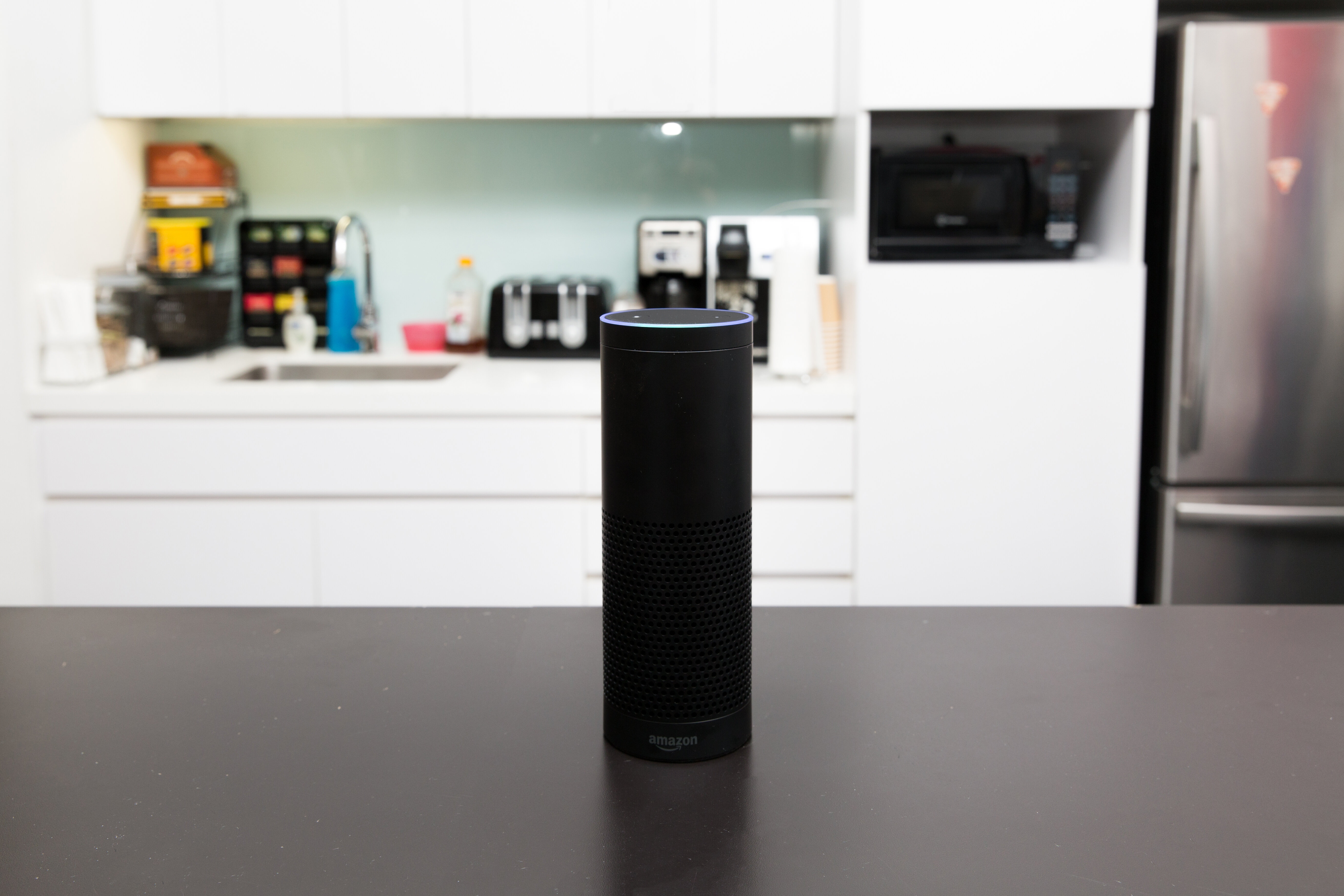 amazon echo on kitchen counter
