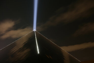 The Luxor pyramid light