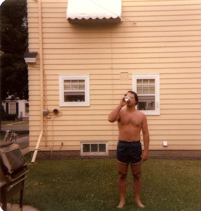Dad drinking a beer