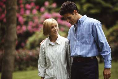 Tori Spelling and Ivan Sergei on set of 'Mother, May I Sleep with Danger?'