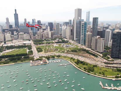 Helicopter tour of Chicago